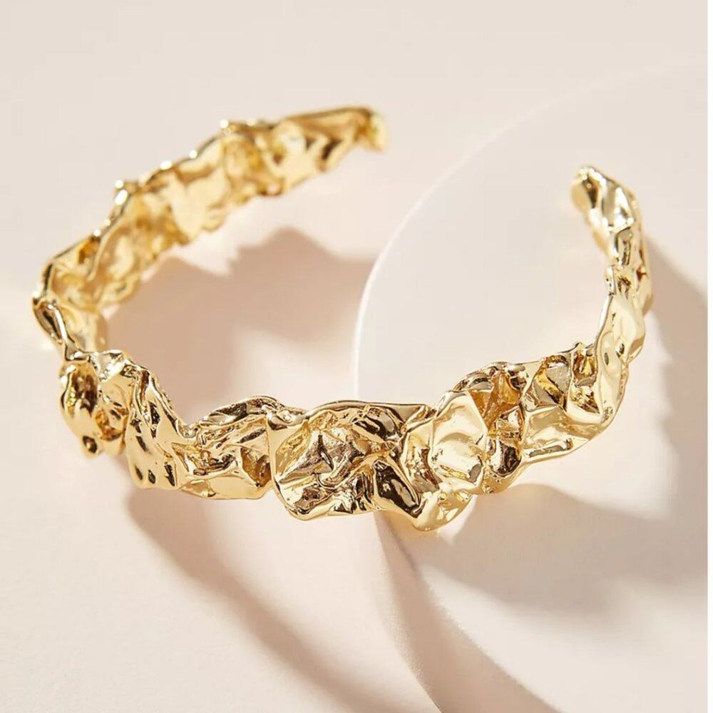 Amber Sceats 24K Gold Plated Emery Cuff Bracelet NWT $170 MSRP